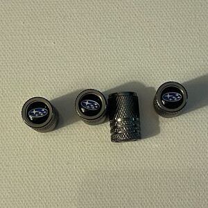 Subaru Valve Stem Caps in Gray NWT